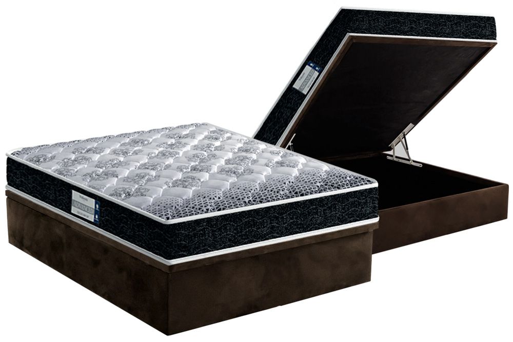 Cama Box Baú CRC +Colchão Ortopédico Tech1500 Probel