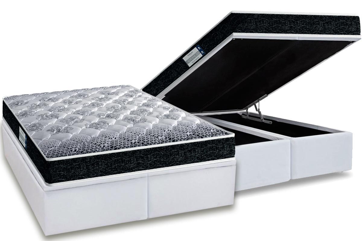 Cama Box Baú CRC +Colchão Ortopédico Tech1500 Probel