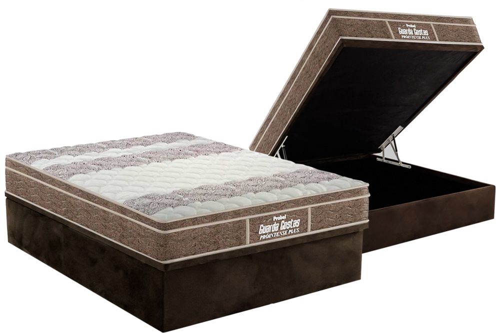 Cama Box Baú CRC +Colchão Ortopédico Intense Probel