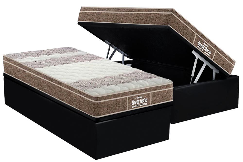 Cama Box Baú CRC +Colchão Ortopédico Intense Probel