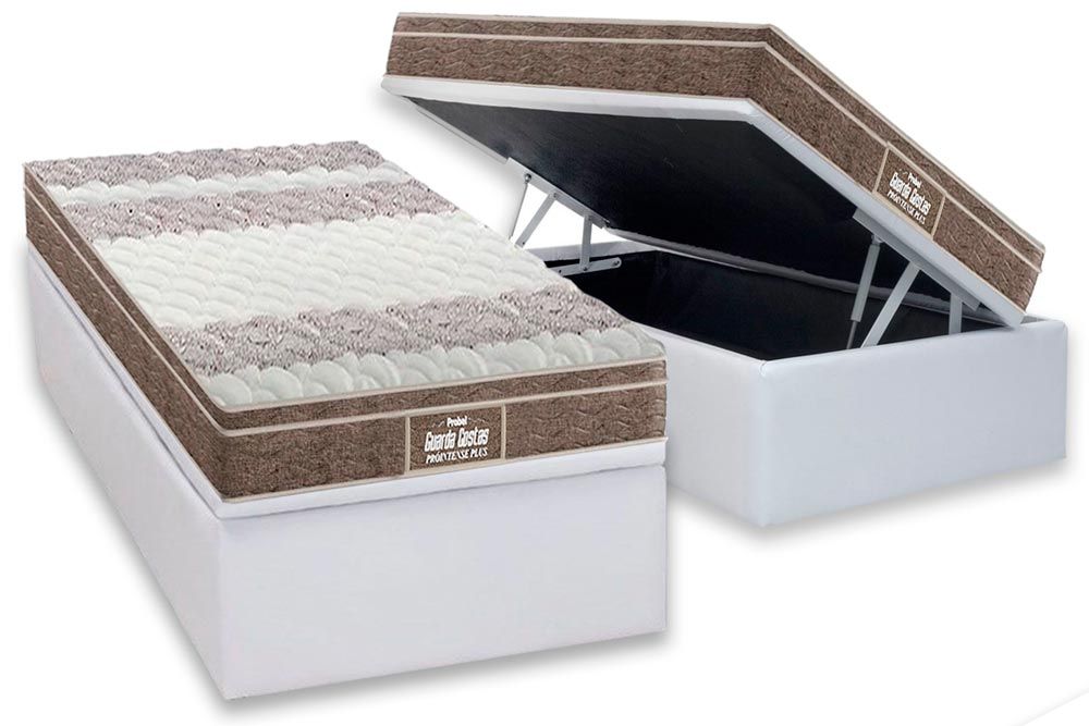 Cama Box Baú CRC +Colchão Ortopédico Intense Probel