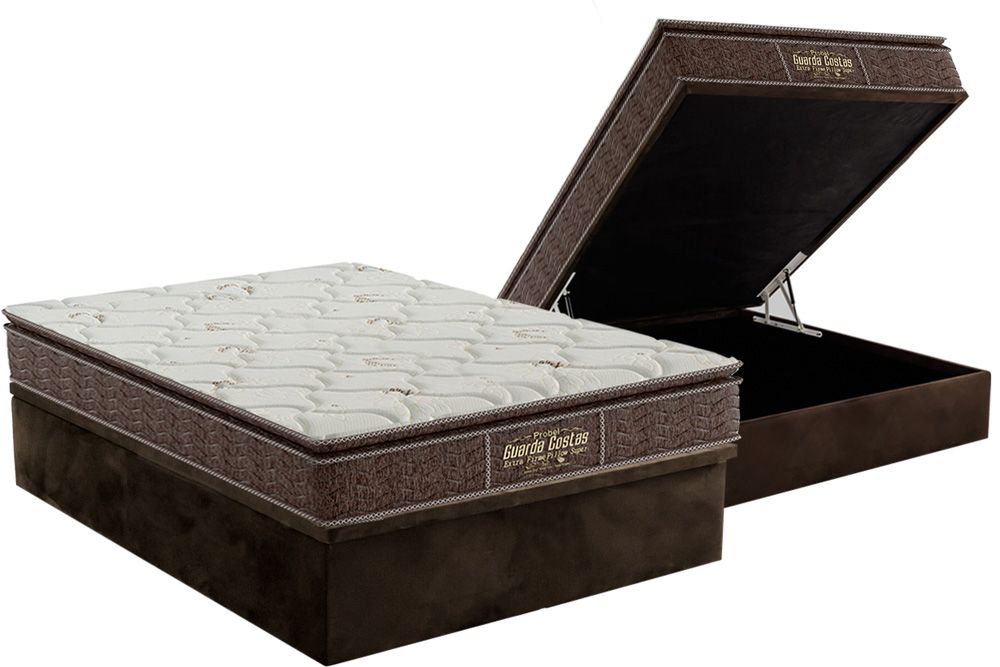 Cama Box Baú CRC +Colchão Ortopédico E. Firme Probel