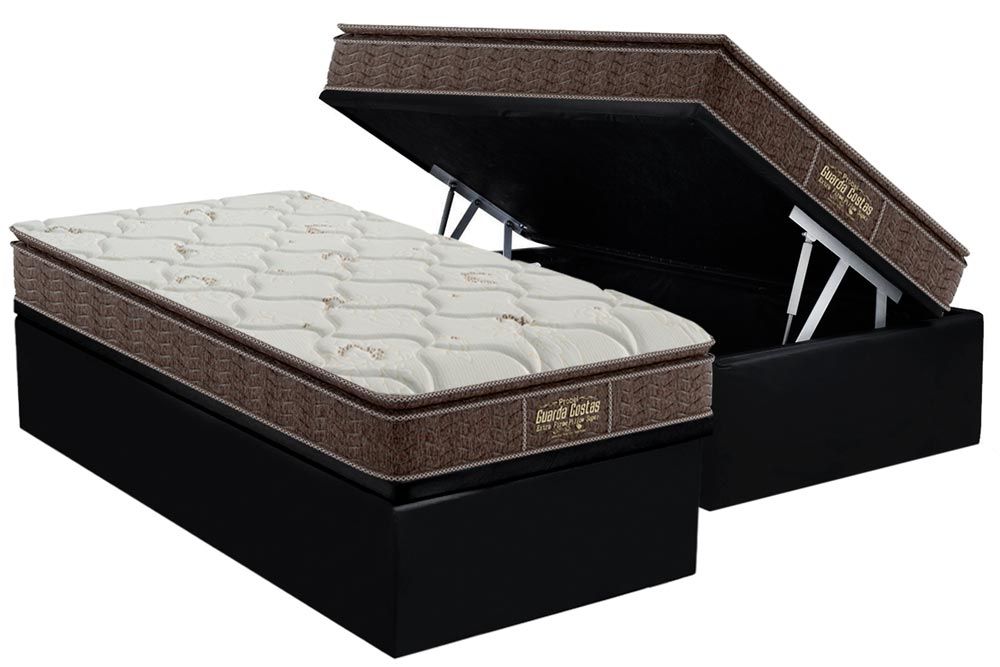 Cama Box Baú CRC +Colchão Ortopédico E. Firme Probel