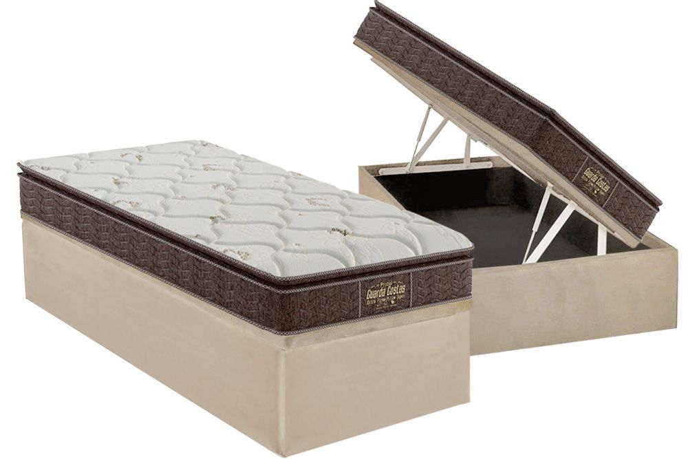 Cama Box Baú CRC +Colchão Ortopédico E. Firme Probel