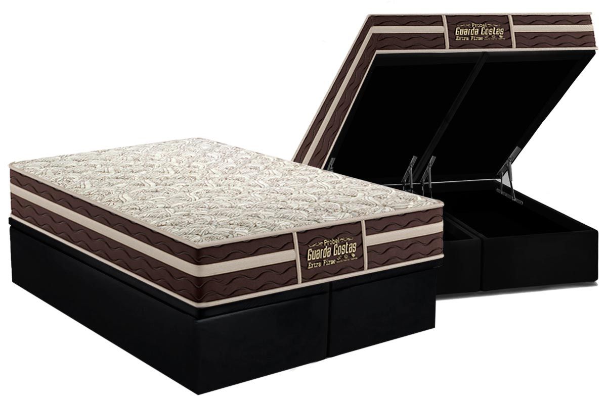 Cama Box Baú CRC +Colchão Ortopédico E. Firme Probel