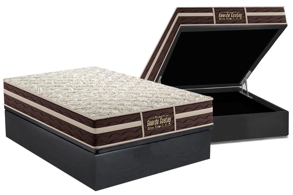 Cama Box Baú CRC +Colchão Ortopédico E. Firme Probel