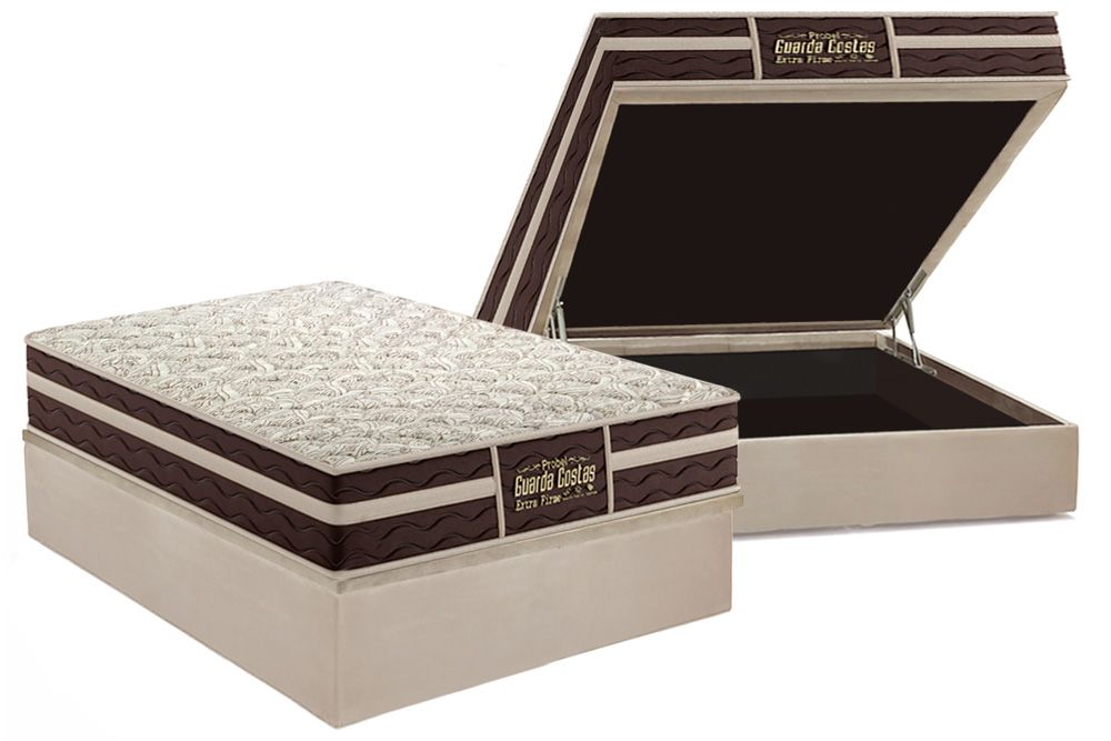 Cama Box Baú CRC +Colchão Ortopédico E. Firme Probel