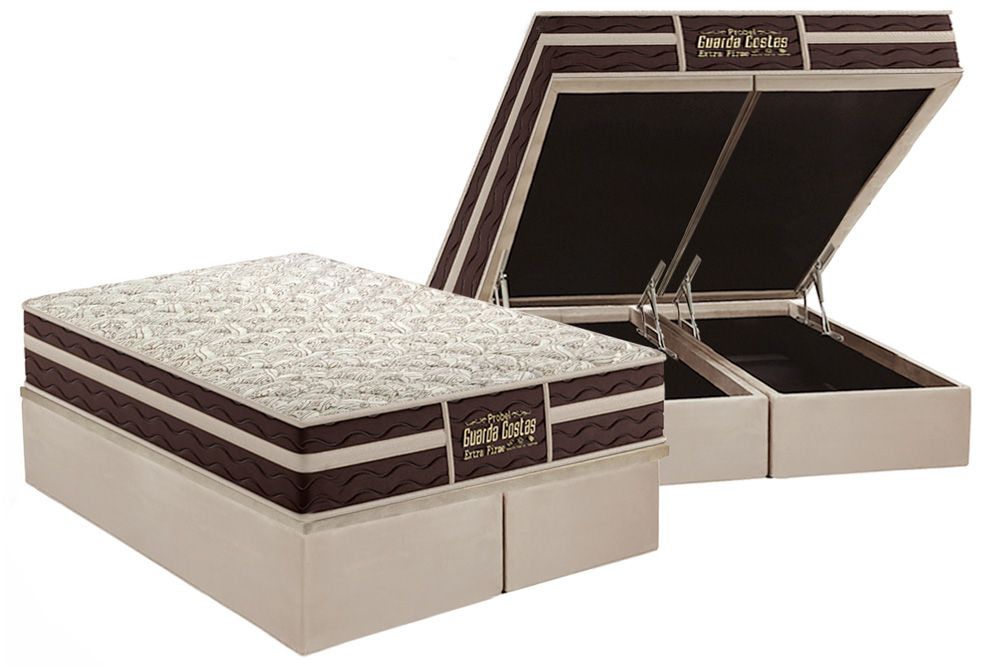 Cama Box Baú CRC +Colchão Ortopédico E. Firme Probel