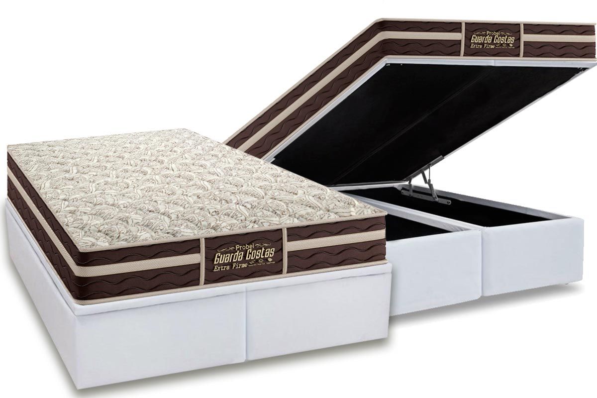 Cama Box Baú CRC +Colchão Ortopédico E. Firme Probel