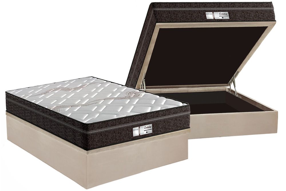 Cama Box Baú CRC +Colchão Molas Evolution Probel
