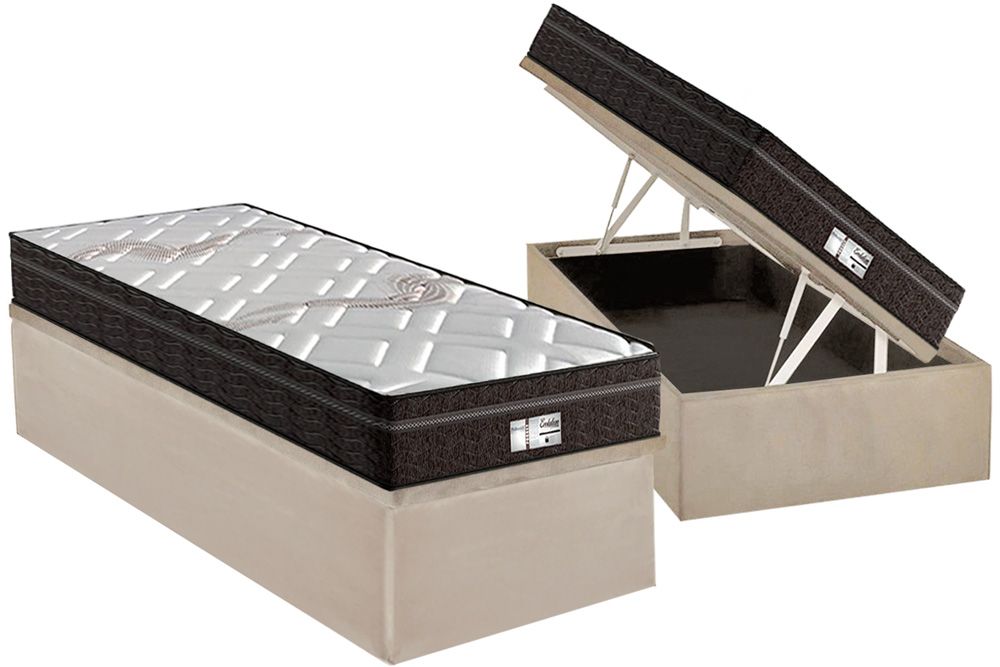 Cama Box Baú CRC +Colchão Molas Evolution Probel