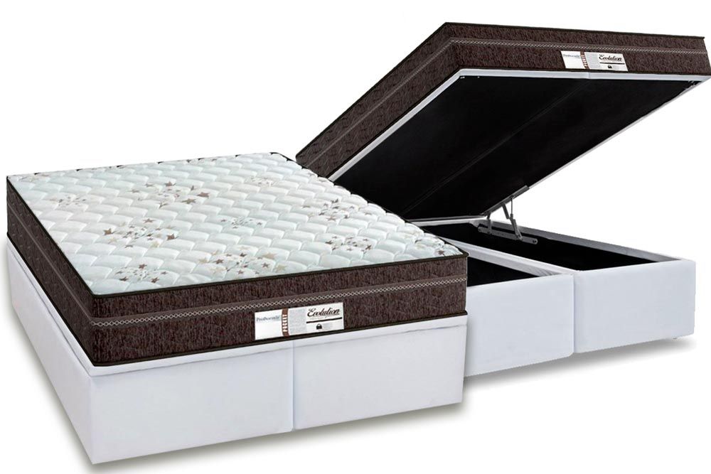 Cama Box Baú CRC +Colchão Molas Evolution Probel