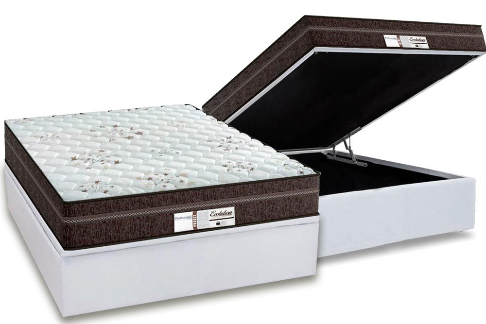 Cama Box Baú CRC +Colchão Molas Evolution Probel