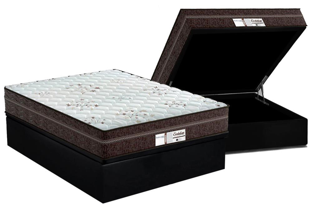 Cama Box Baú CRC +Colchão Molas Evolution Probel