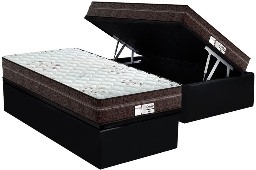 Cama Box Baú CRC +Colchão Molas Evolution Probel