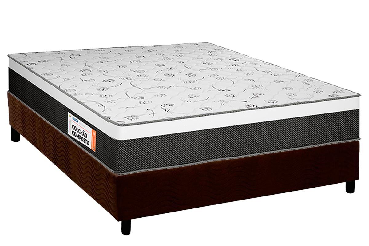 Cama Box CRC +Colchão Ortopédico Falcon Plumatex