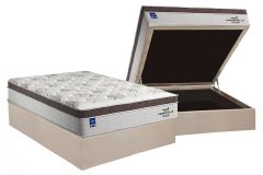 Cama Box Baú Filhão +Colchão Molas Personalle Plumatex