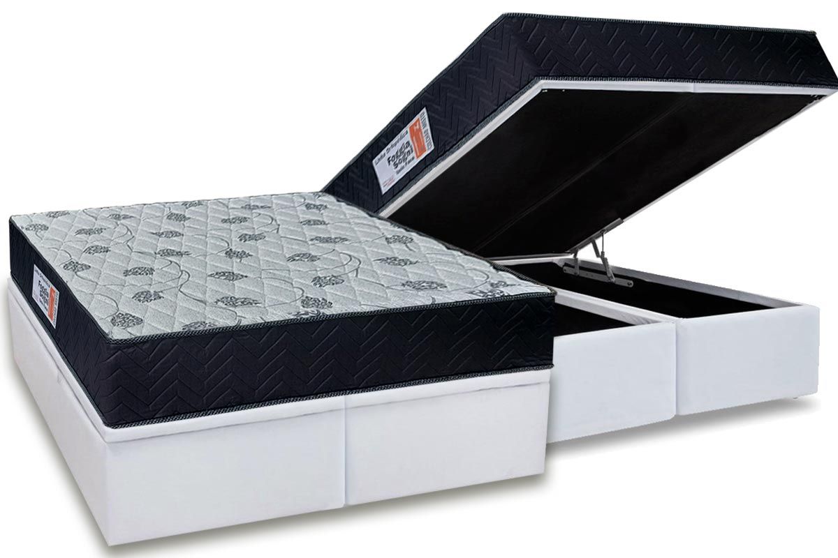 Cama Box Baú CRC +Colchão Ortopédico Sogni Orthoflex
