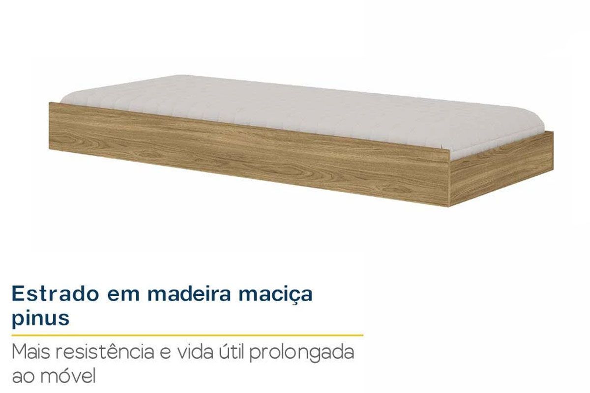 Cama Auxiliar Solteiro Havana S. Andirá Cama Auxiliar Solteiro Havana S. Andirá