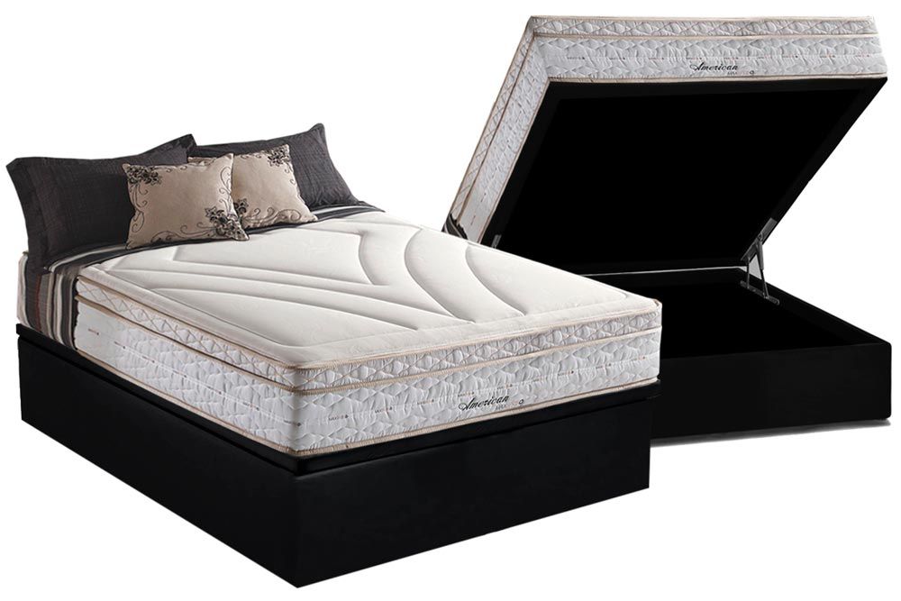 Cama Box Baú CRC +Colchão Molas American Herval