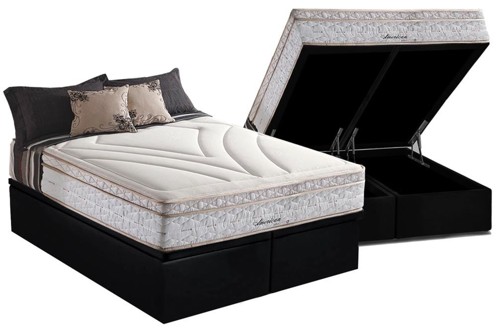 Cama Box Baú CRC +Colchão Molas American Herval