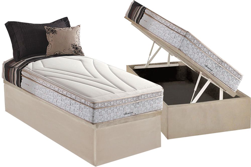 Cama Box Baú CRC +Colchão Molas American Herval