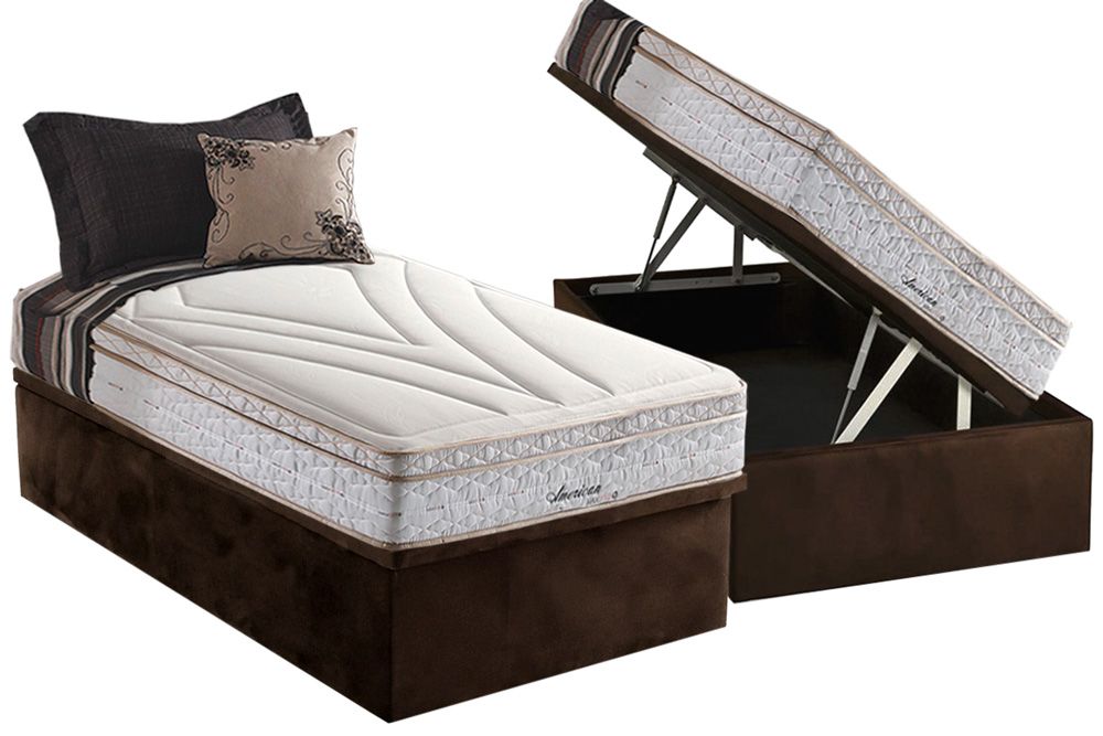 Cama Box Baú CRC +Colchão Molas American Herval