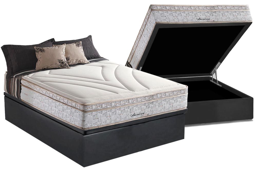 Cama Box Baú CRC +Colchão Molas American Herval