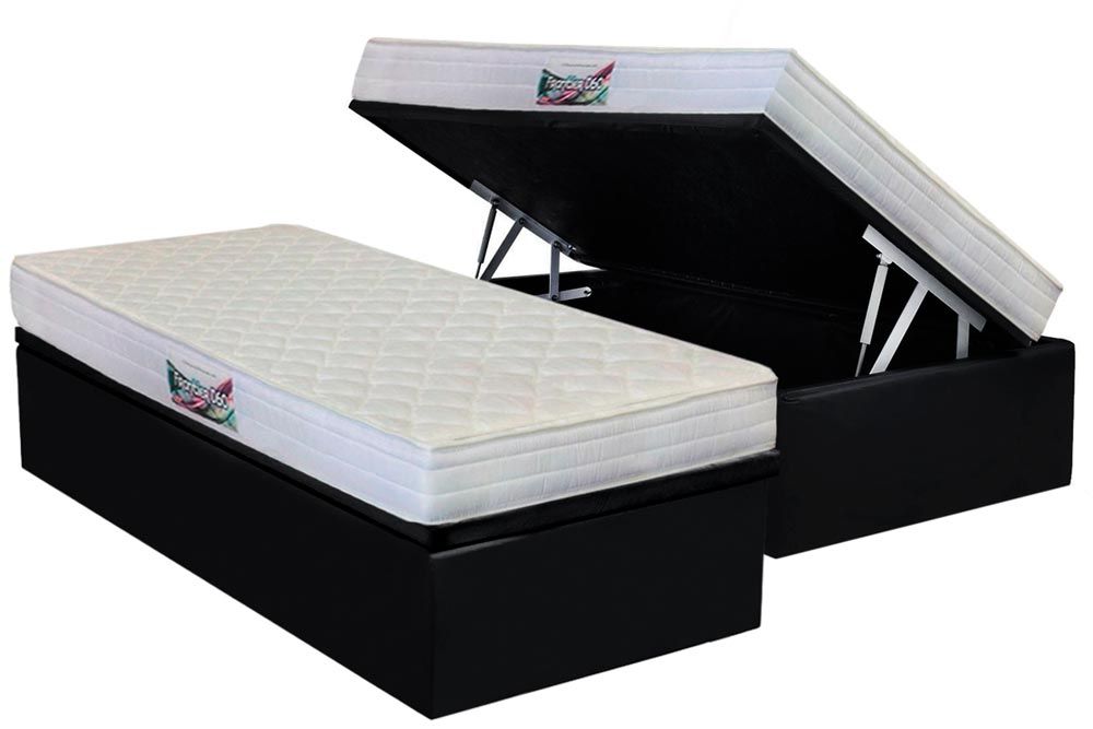 Cama Box Baú CRC +Colchão Ortopédico Frontier Herval