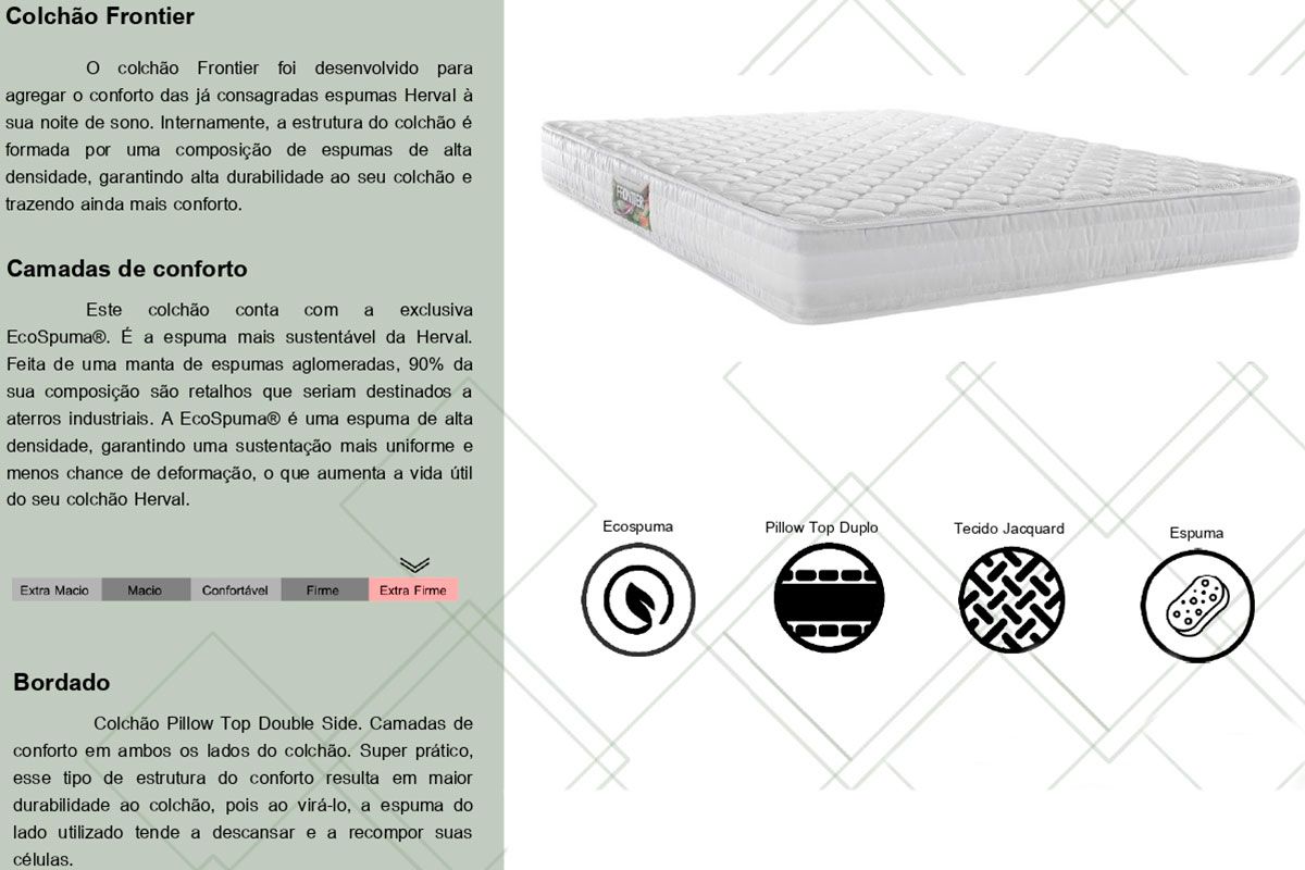 Cama Box CRC +Colchão Ortopédico Frontier Herval