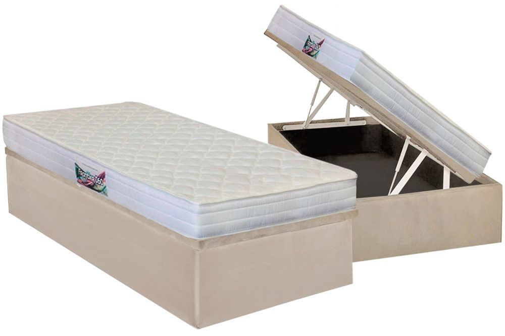 Cama Box Baú CRC +Colchão Ortopédico Frontier Herval
