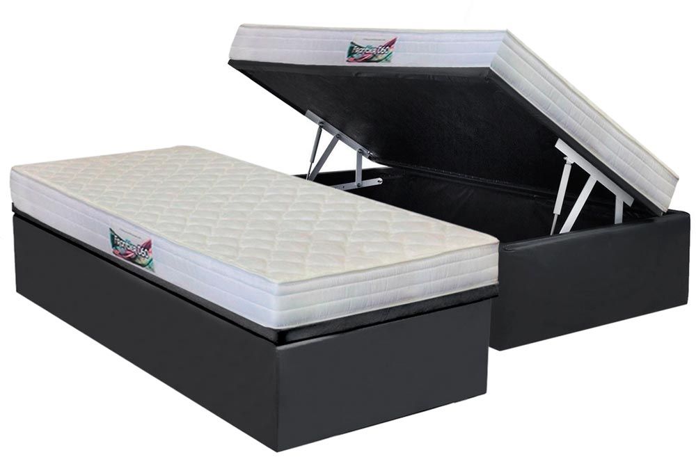 Cama Box Baú CRC +Colchão Ortopédico Frontier Herval