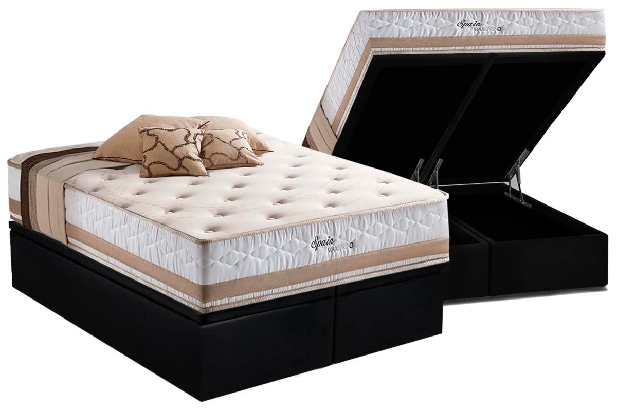Cama Box Baú CRC +Colchão Molas Spain Herval