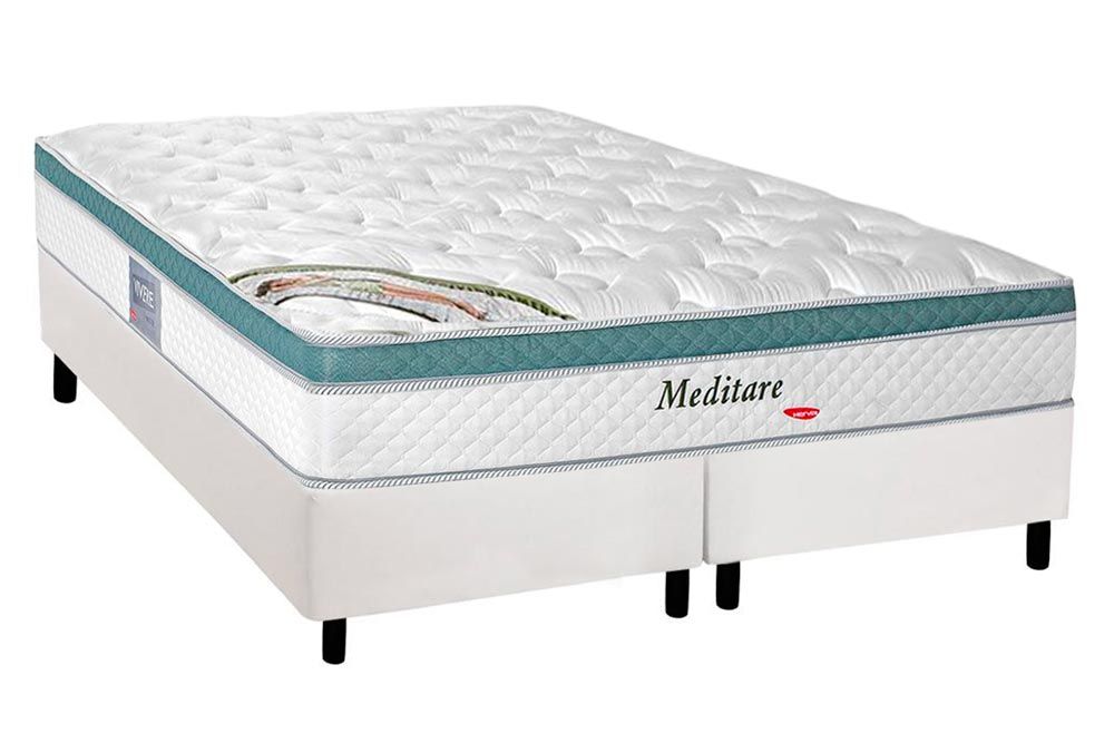 Cama Box CRC +Colchão Molas Meditare Herval