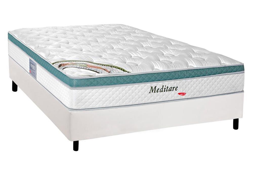 Cama Box CRC +Colchão Molas Meditare Herval