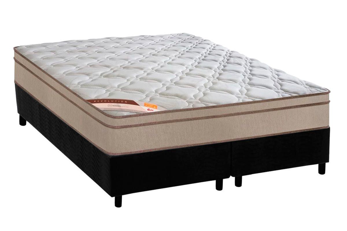 Cama Box CRC +Colchão Molas Revolution Castor