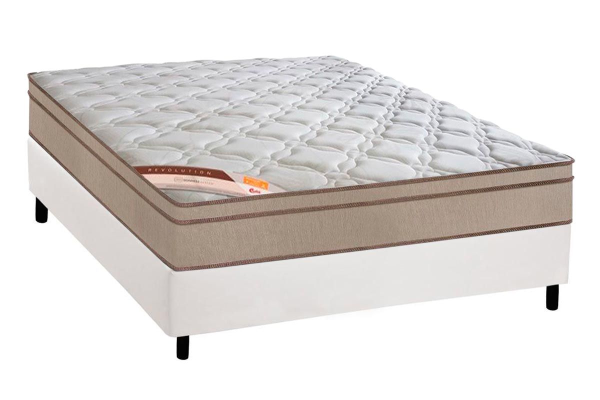 Cama Box CRC +Colchão Molas Revolution Castor