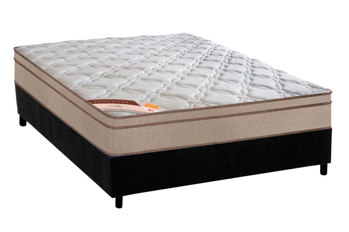 Cama Box CRC +Colchão Molas Revolution Castor