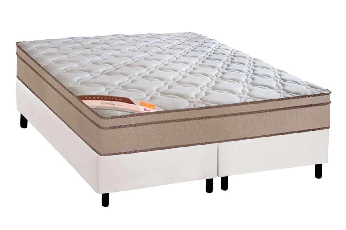 Cama Box CRC +Colchão Molas Revolution Castor