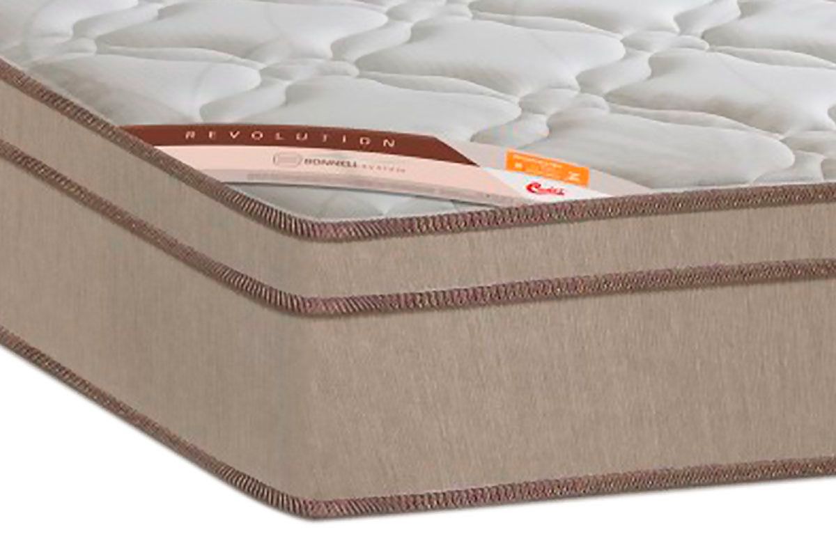 Cama Box Baú CRC +Colchão Molas Revolution Castor