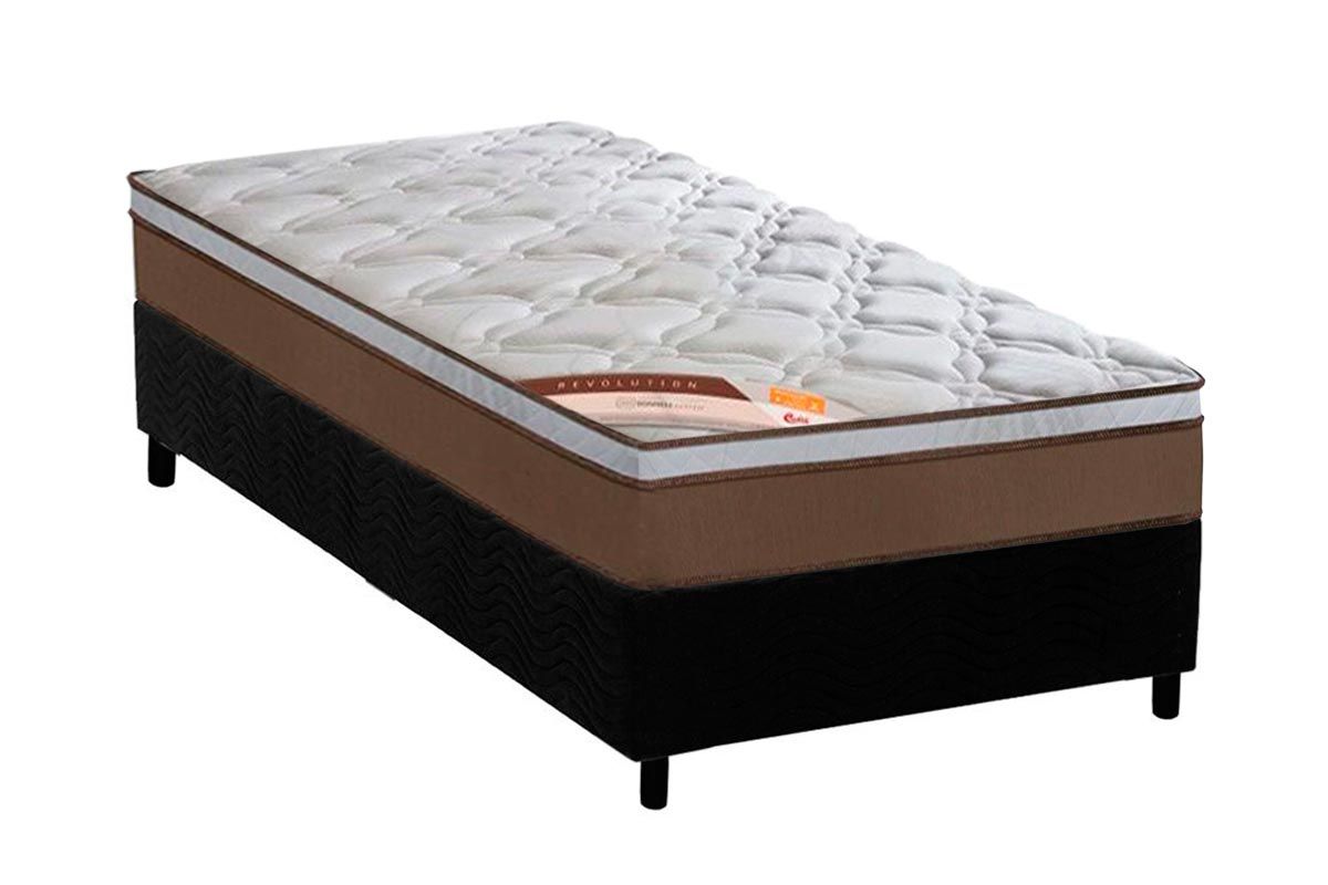 Cama Box CRC +Colchão Molas Revolution Castor