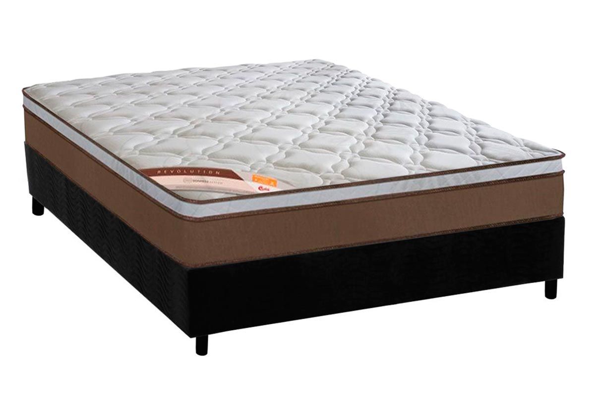 Cama Box CRC +Colchão Molas Revolution Castor