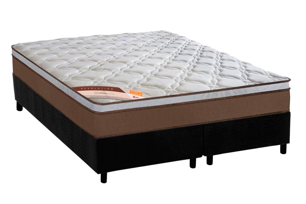 Cama Box CRC +Colchão Molas Revolution Castor