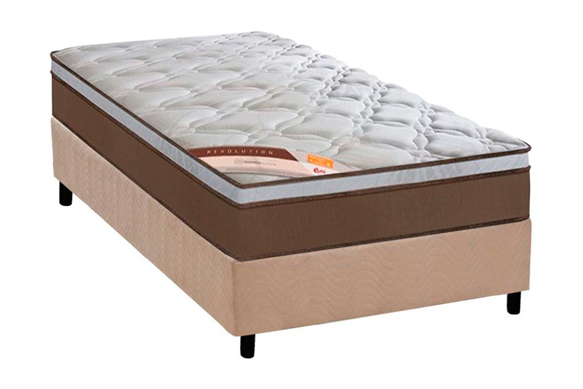Cama Box CRC +Colchão Molas Revolution Castor