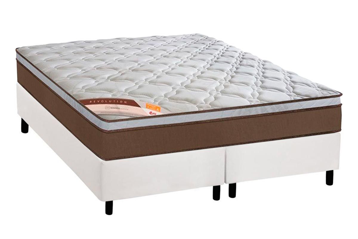 Cama Box CRC +Colchão Molas Revolution Castor
