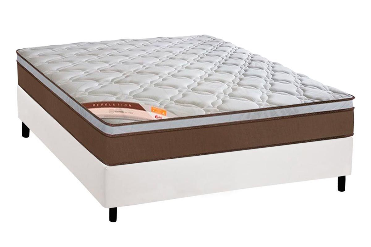 Cama Box CRC +Colchão Molas Revolution Castor
