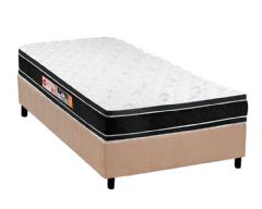 Cama Box Filhão +Colchão D33 Black White Castor