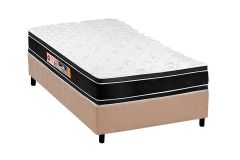 Cama Box Filhão +Colchão D33 Black White Castor