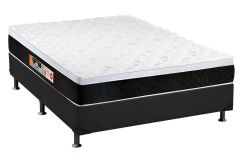 Cama Box Filhão +Colchão Espuma D45 Black White Castor