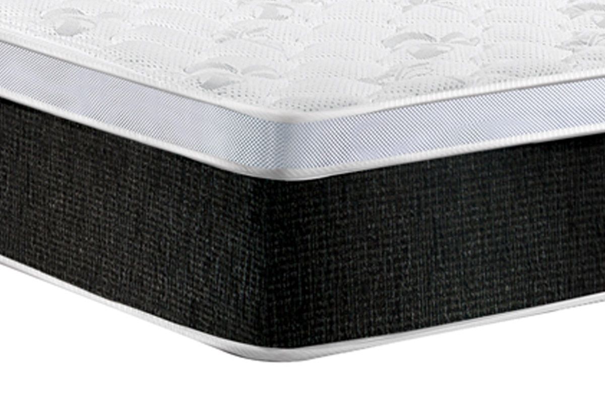 Cama Box Baú CRC +Colchão D45 Black White Castor